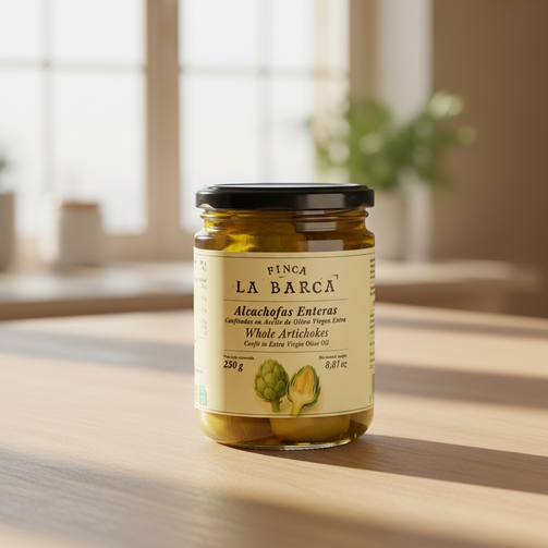 Finca LaBarca Artichokes confit in Extra virgin olive oil